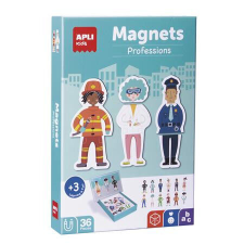 Mágneses készségfejlesztő készlet, 36 db, APLI Kids "Magnets", szakmák kreatív és készségfejlesztő