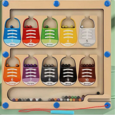  Mágneses labirintus - színek és számok - cipős (Location maze game) kreatív és készségfejlesztő