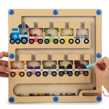  Mágneses labirintus - színek és számok - vonatos  (Location maze game) egyéb bébijáték