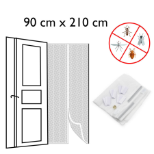  Mágneses szúnyogháló ajtóra 90x210 cm - fehér szúnyogháló