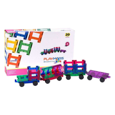 Mágneslapok 3D Train Playmags 155 - 20 db-os készlet mágneses építőjáték