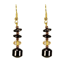  Magnetic Diamond – Mágneses hematit fülbevaló (fekete-arany színű) fülbevaló