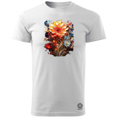 Magnolion Absztrakt magnólia férfi póló - 19 szín, S-3XL
