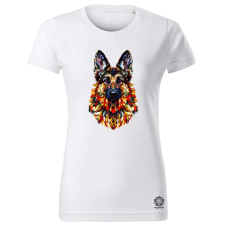 Magnolion Absztrakt Német juhászkutya v2 női póló - 19 szín, XS-2XL női póló