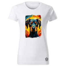 Magnolion Absztrakt vadászkutya v4 női póló - 19 szín, XS-2XL
