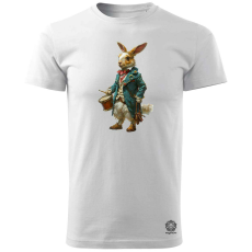 Magnolion Antropromorf zenész nyúl v1 férfi póló - 19 szín, S-3XL