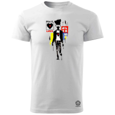 Magnolion Basquiat béke és szeretet v8 férfi póló - 19 szín, S-3XL