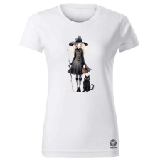 Magnolion Boszi és macskája v1 női póló - 19 szín, XS-2XL női póló