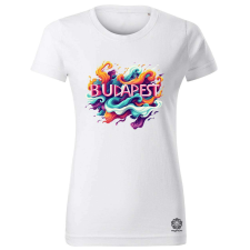 Magnolion Budapest absztrakt v10 női póló - 19 szín, XS-2XL női póló