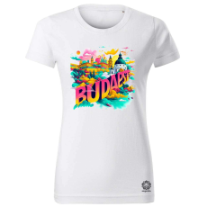 Magnolion Budapest absztrakt v15 női póló - 19 szín, XS-2XL