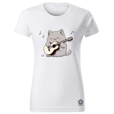Magnolion Cica gitározik v4 női póló - 19 szín, XS-2XL