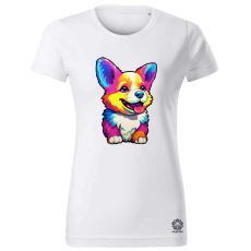 Magnolion Corgi kölyök v1 női póló - 19 szín, XS-2XL