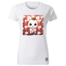 Magnolion Cuki nyuszi sütikkel v1 női póló - 19 szín, XS-2XL