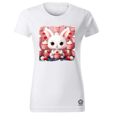 Magnolion Cuki nyuszi sütikkel v2 női póló - 19 szín, XS-2XL