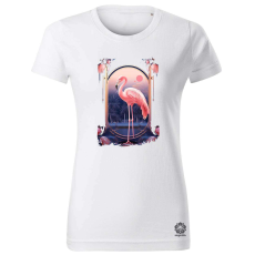 Magnolion Deco rózsaszín flamingó női póló - 19 szín, XS-2XL