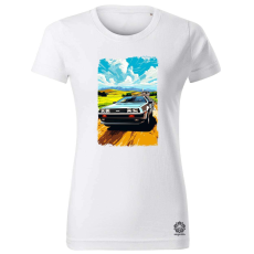Magnolion DeLorean DMC retró utazás v2 női póló - 19 szín, XS-2XL