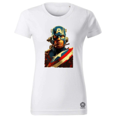 Magnolion Dieselpunk Amerika kapitány v1 női póló - 19 szín, XS-2XL