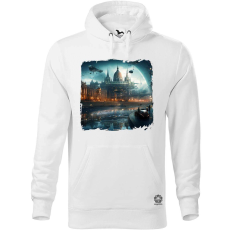 Magnolion Disztópikus cyberpunk Budapest v12 férfi pulóver - 19 szín, S-5XL