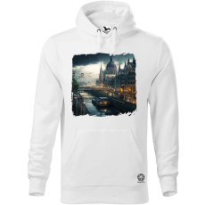 Magnolion Disztópikus cyberpunk Budapest v5 férfi pulóver - 19 szín, S-5XL