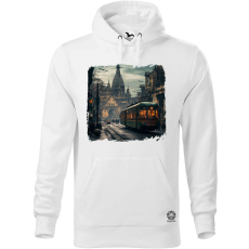 Magnolion Disztópikus cyberpunk Budapest v7 férfi pulóver - 19 szín, S-5XL