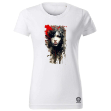 Magnolion Ezüst piros portré fantázia v3 női póló - 19 szín, XS-2XL női póló