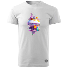 Magnolion Fehér űrállomás v1 férfi póló - 19 szín, S-3XL