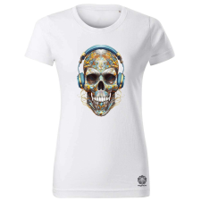 Magnolion Fejhallgatós koponya v3 női póló - 19 szín, XS-2XL női póló