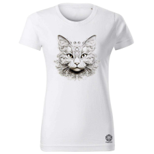 Magnolion Fekete fehér cica v1 női póló - 19 szín, XS-2XL női póló