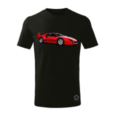 Magnolion Ferrari F40 rajz v5 gyerek póló - 11 szín, 4-12 éves