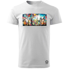 Magnolion Fraktál falu v3 férfi póló - 19 szín, S-3XL férfi póló