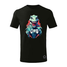 Magnolion Gamer T-rex v4 gyerek póló - 11 szín, 4-12 éves gyerek póló
