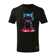 Magnolion Glitchart oroszlán v4 gyerek póló - 11 szín, 4-12 éves gyerek póló