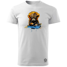 Magnolion Glitchart oroszlán v5 férfi póló - 19 szín, S-3XL férfi póló