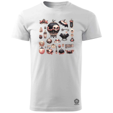 Magnolion Halloween matricák v3 férfi póló - 19 szín, S-3XL