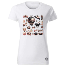 Magnolion Halloween matricák v3 női póló - 19 szín, XS-2XL női póló