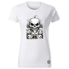 Magnolion Halloween tök és koponya fantázia v12 női póló - 19 szín, XS-2XL