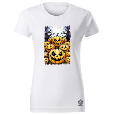 Magnolion Halloween tök és koponya fantázia v6 női póló - 19 szín, XS-2XL