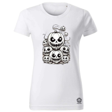 Magnolion Halloween tök és koponya fantázia v8 női póló - 19 szín, XS-2XL