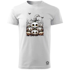 Magnolion Halloween tök és koponya fantázia v9 férfi póló - 19 szín, S-3XL