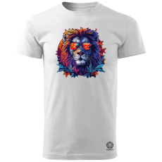 Magnolion Hímzett oroszlán v5 férfi póló - 19 szín, S-3XL