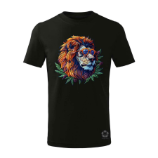 Magnolion Hímzett oroszlán v7 gyerek póló - 11 szín, 4-12 éves gyerek póló