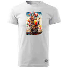 Magnolion Hőlégballon fantázia férfi póló - 19 szín, S-3XL