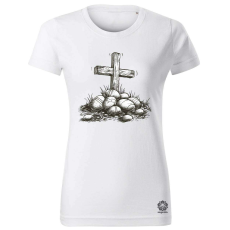 Magnolion Húsvéti kereszt rajz v3 női póló - 19 szín, XS-2XL