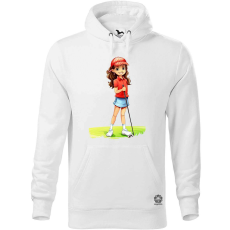 Magnolion Kawaii golfozó lány v1 férfi pulóver - 19 szín, S-5XL