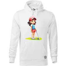Magnolion Kawaii golfozó lány v2 férfi pulóver - 19 szín, S-5XL férfi pulóver, kardigán