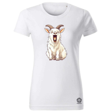 Magnolion Kawaii kecske kiabál v3 női póló - 19 szín, XS-2XL női póló