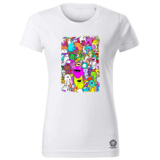 Magnolion Képzeletbeli barátok kollázs v1 női póló - 19 szín, XS-2XL női póló