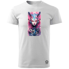 Magnolion Kiborg macska v1 férfi póló - 19 szín, S-3XL férfi póló