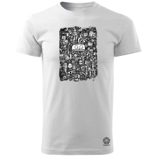 Magnolion Különös firkák v2 férfi póló - 19 szín, S-3XL férfi póló