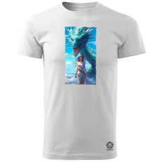 Magnolion Lány és Sárkány v2 férfi póló - 19 szín, S-3XL